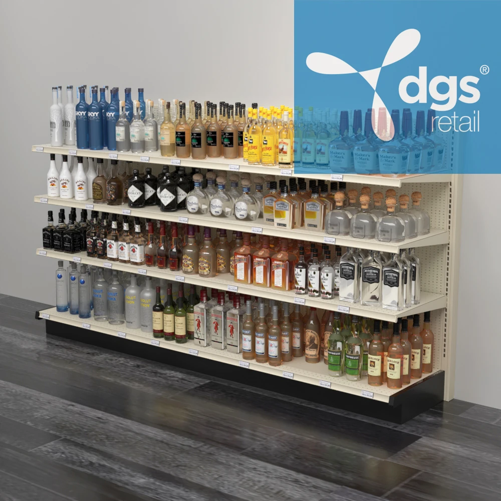 Lozier Commercial Gondola Wall Display with 8 Shelves Included DGS Retail