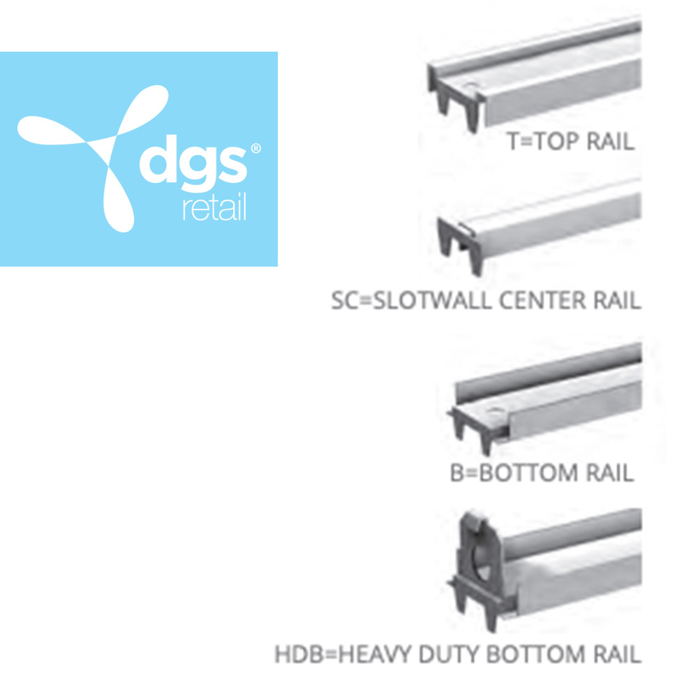 Lozier Gondola Shelving Parts 48" Slatwall Center Rail DGS Retail