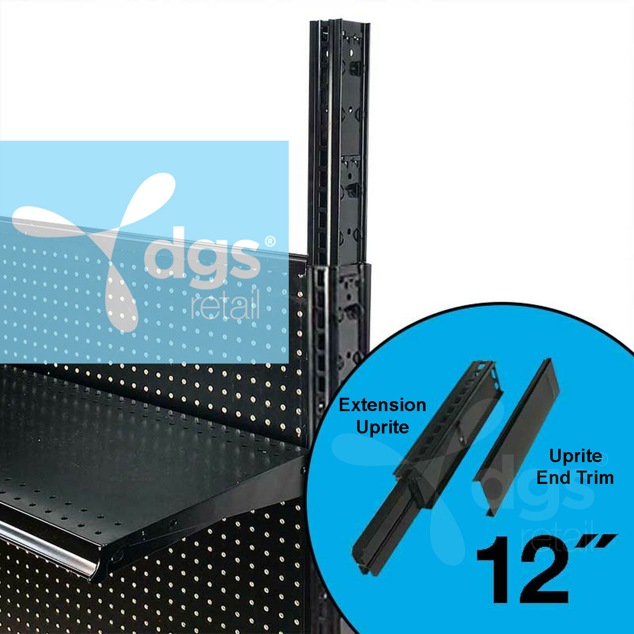 Retail Shelving Part Lozier Upright Uprite Extension DGS Retail