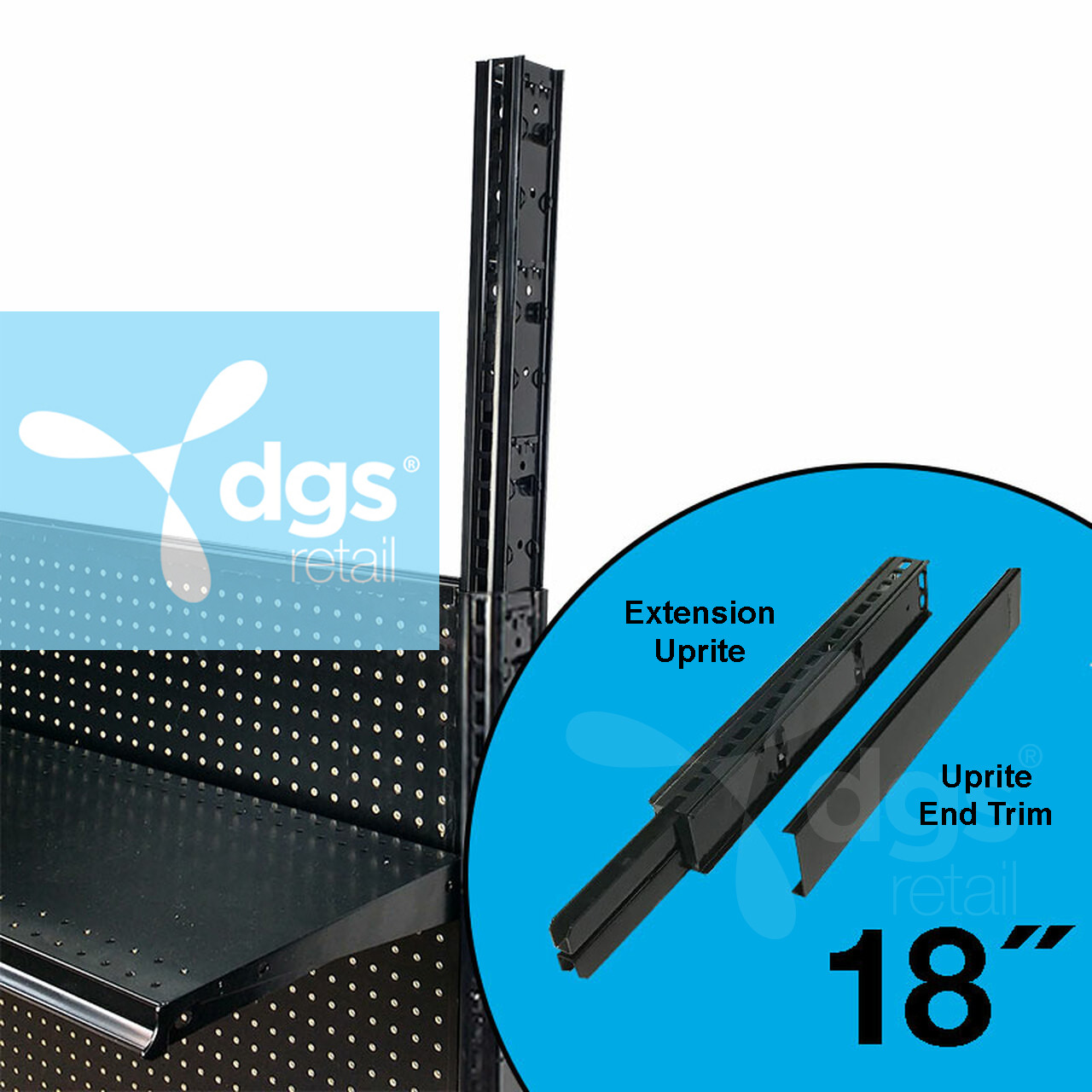Gondola Shelving Part Lozier Upright Uprite Extension DGS Retail