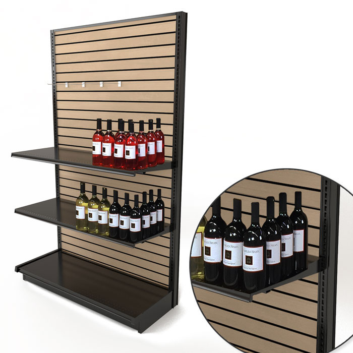 Real Wooden Lozier Slatwall Gondola Display Holds 2100 lbs DGS Retail