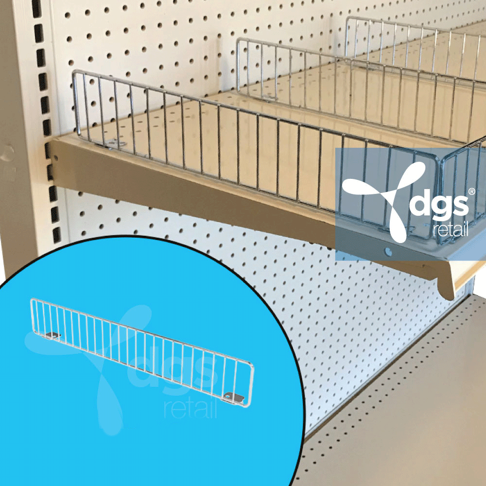 Chrome Retail Shelf Dividers For Gondola Shelving DGS Retail