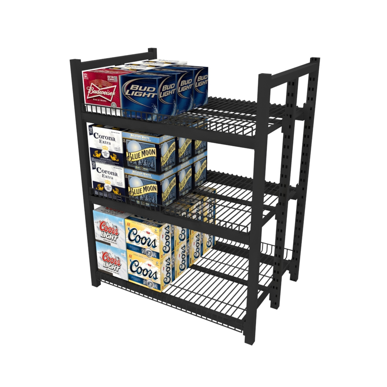 Choice Black 3-Tier Self-Serve Organizer Set with 12 Bins and 2 Label Sheets