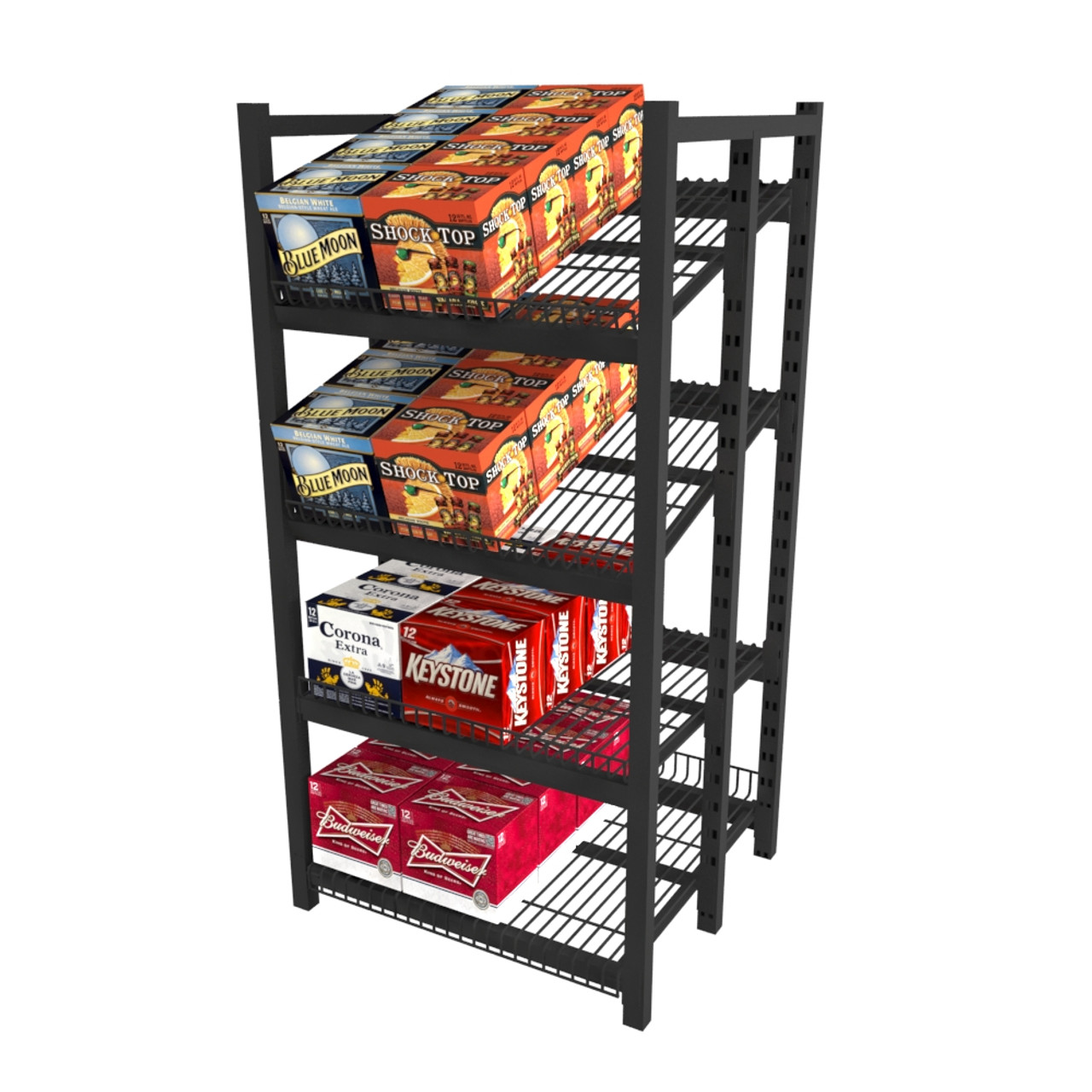 4 Shelf Under Counter Rack, C-Store Displays