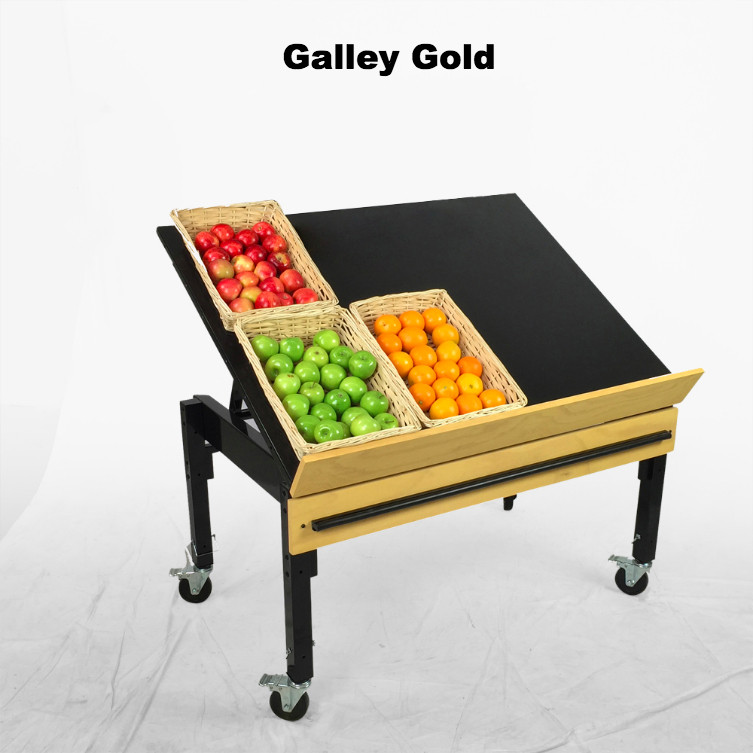 Wooden Produce Display Euro Table For Grocery Stores DGS Retail