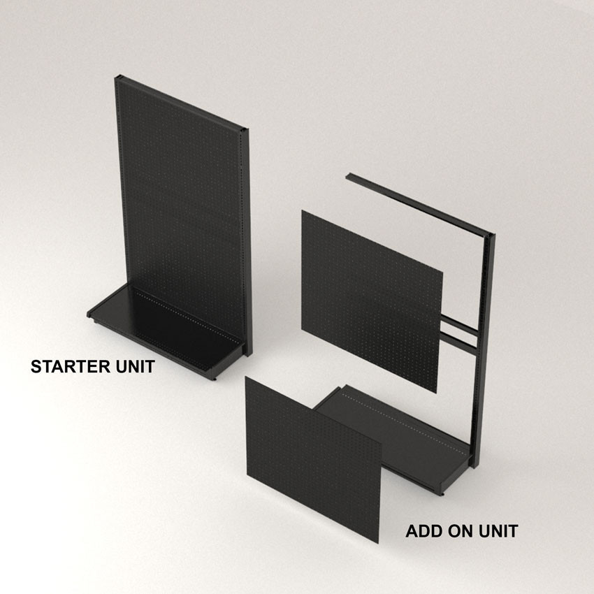 Lozier Black Gondola Shelving On Sale DGS Retail