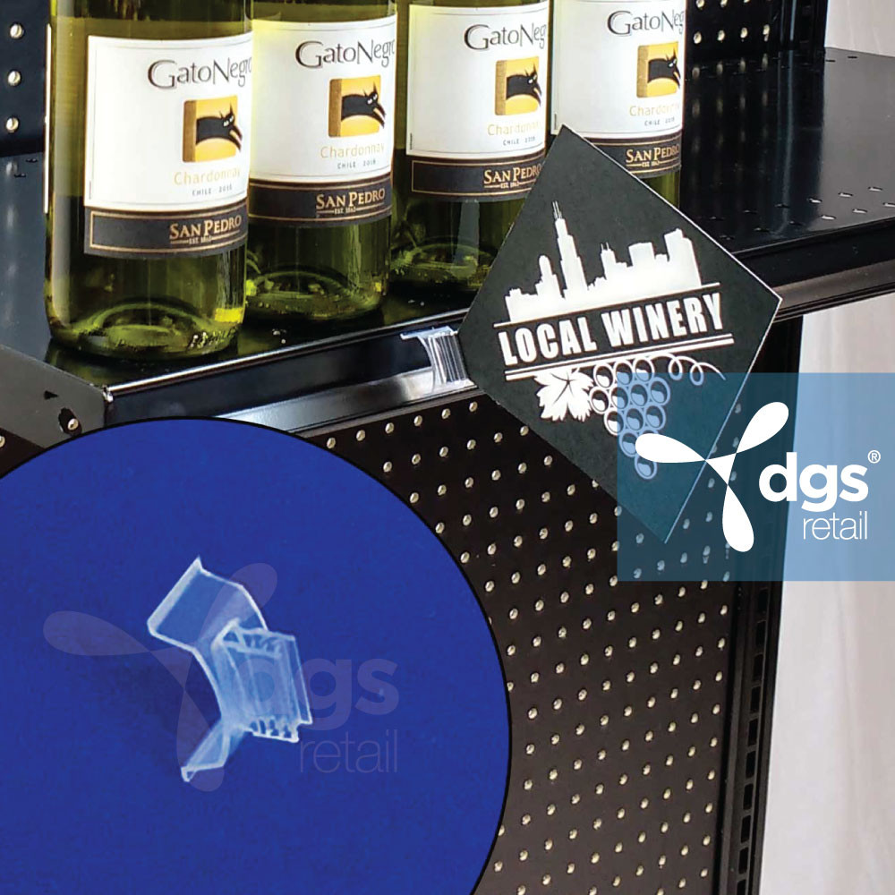 Plastic Clip On Sign Holder Gondola Shelf Aisle Violator DGS Retail