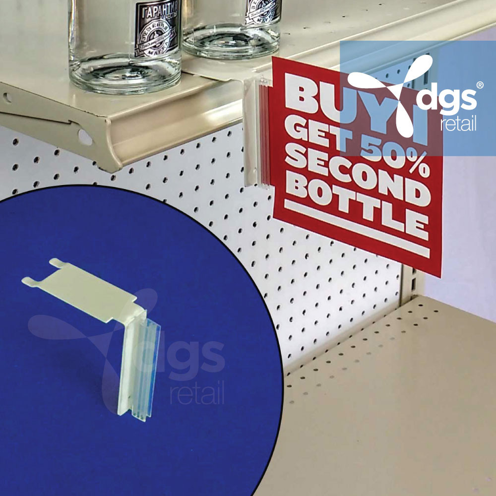 Commercial Grade Gondola Shelf Aisle Violator Sign Holder DGS Retail