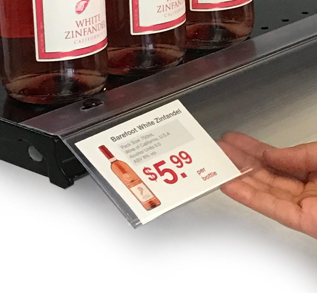 3"H x 48"W Plastic Shelf Strip Label Holder DGS Retail