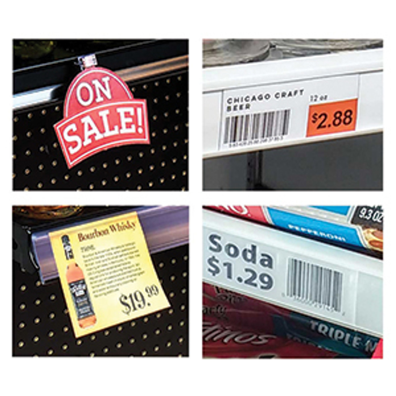 Thick Price Tag Strips For Single-Wire Cooler Shelf In Bev Coolers