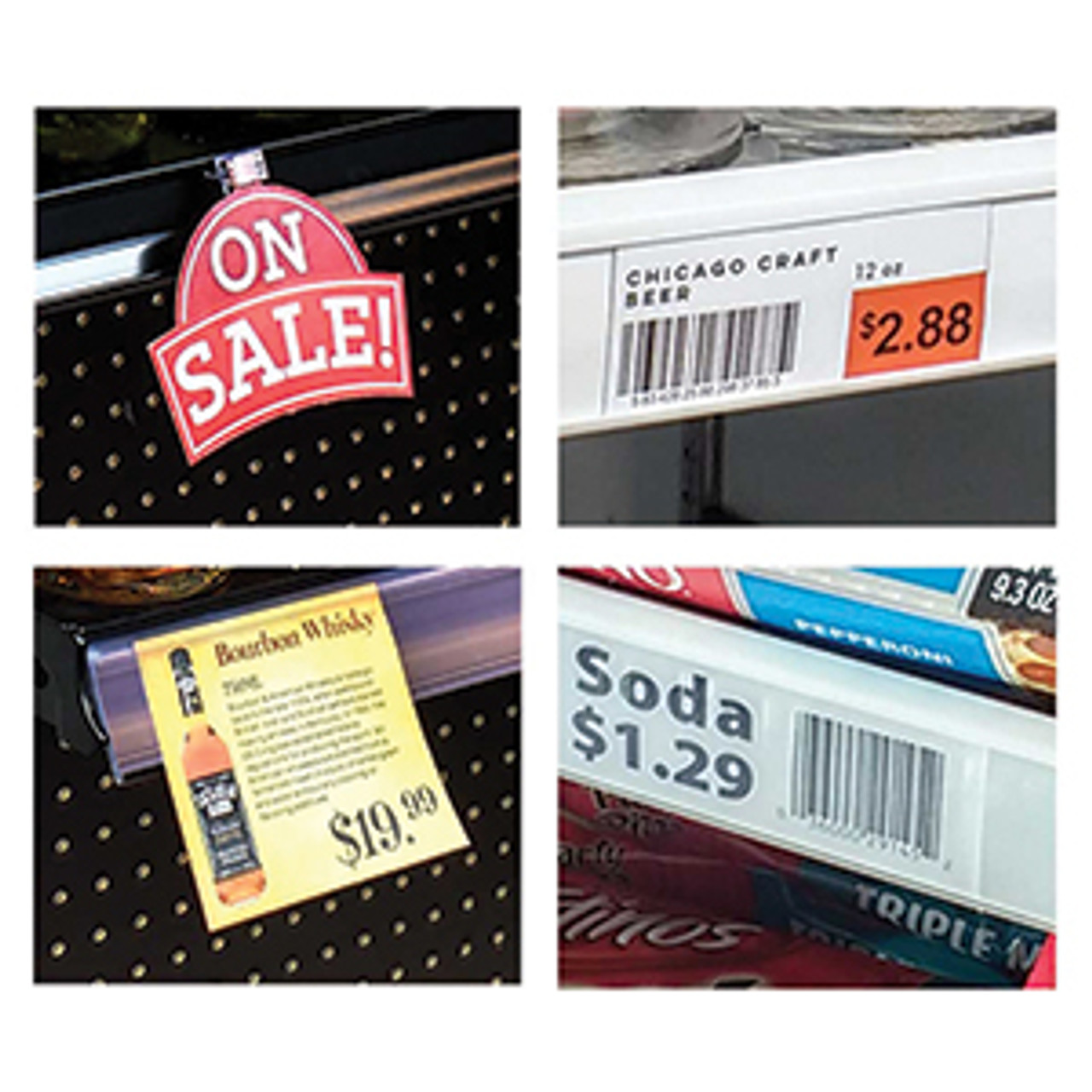 Price Tag Holder for Freezer, Cooler Shelf Strips