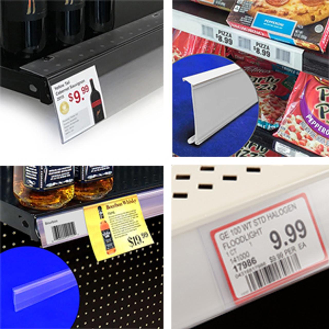 Price Tag Holder for Freezer, Cooler Shelf Strips