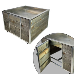 Vintage Wood Produce Display Bins On Sale, Orchard Bins