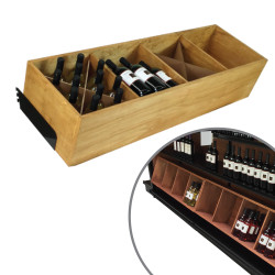 Liquor & Wine Store Wood Gondola Unit With 16 Shelves