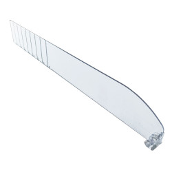 Heavy Duty Acrylic Gondola Shelf Fence, Clear Shelf Front Lip