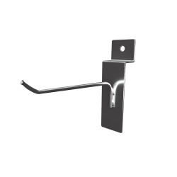 25 Pack Merchandise Apparel Display Hooks Slatwall Hooks Peg Hooks for Slatwall with Scanner Tag Holder Black 6 Deep 