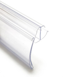 Wanzl Snap-On Tag & Label Holder for Wire Shelving, Clear 48W 1.5H