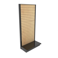 Gondola Wooden Slat Wall Display Liquor Store Shelving | DGS Retail