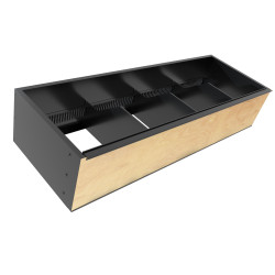StackVino Grande 48" Wooden Wine Display - Tiered Retail Crate System