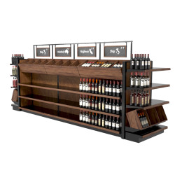 Wood Gondola Shelving Island Display With 26 Shelves & Bins, 16FT 60H