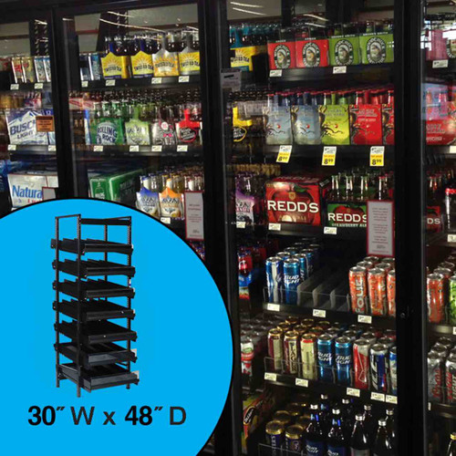 BOF VersaRack Gravity Feed Shelving For 30" Walk-in Cooler Doors, 88H 48D