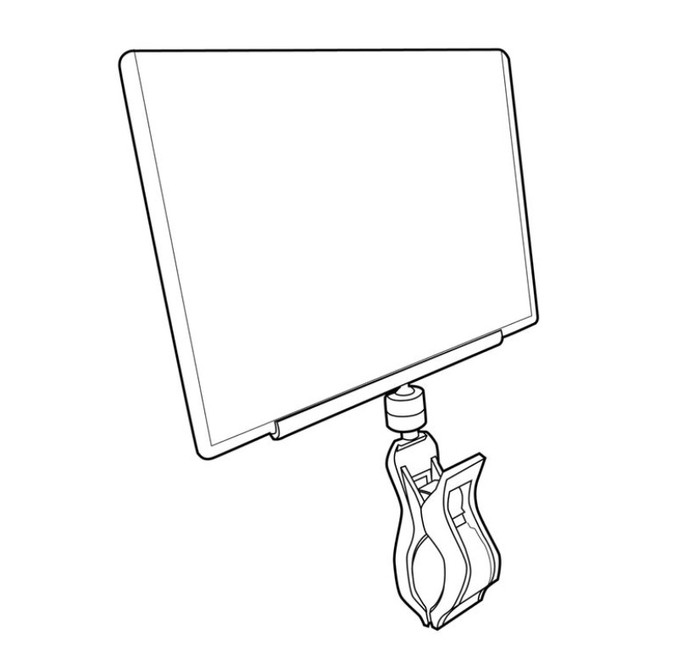 Mini Clip-On Sign Holder With Stand