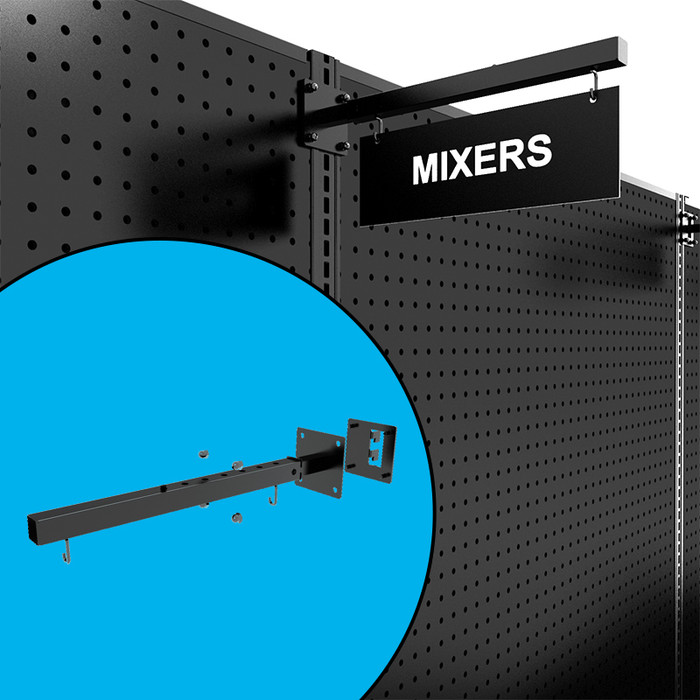 Telescopic Metal Gondola Aisle Sign Holder DGS Retail