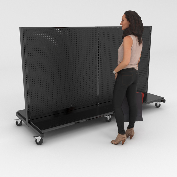 Black Rolling Gondola Shelving By Lozier On Sale DGS Retail