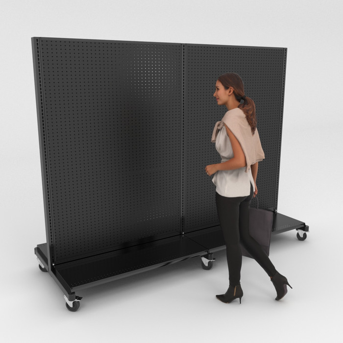 Lozier Gondola Shelving With Caster Wheels On Sale DGS Retail