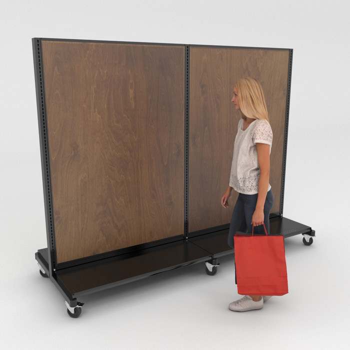 Wood Rolling Gondolas Double Sided Displays DGS Retail