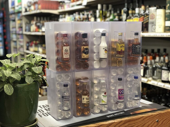 Shooter Displays Commercial Mini 50ml Liquor Bottle Bins