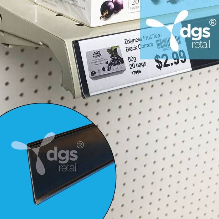 Adhesive Backed Plastic Shelf Strips Label Holder On Sale DGS Retail
