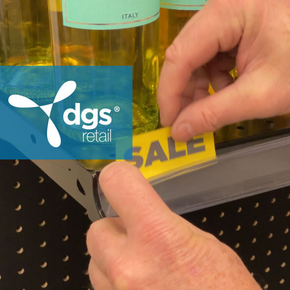 Plastic Label Holder for Gondola Shelving | Shelf Talker | DGS Retail