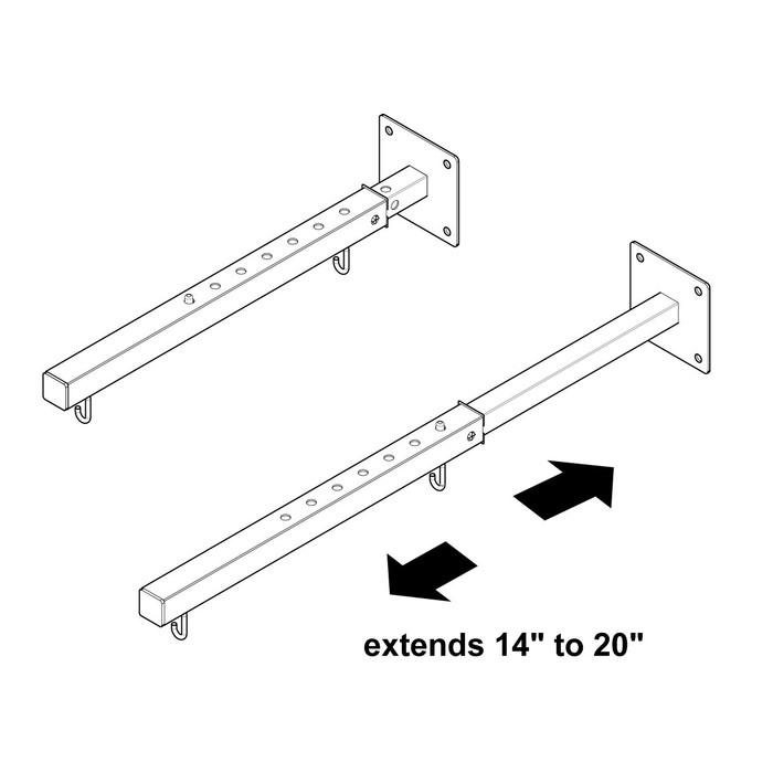 Heavy Duty Store Aisle Sign Holder for Walls, Adjustable Length