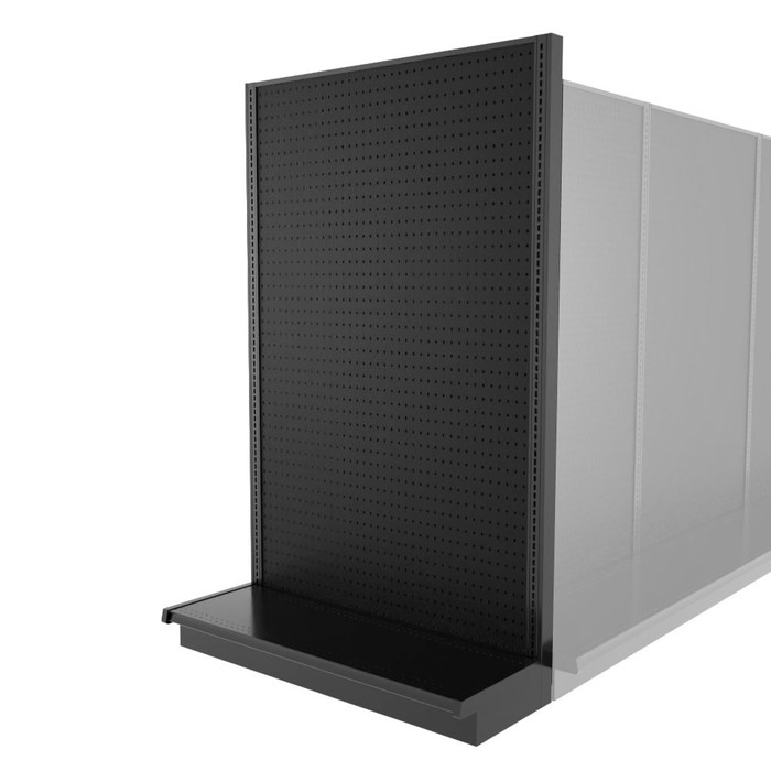 Lozier Shelving End Cap Unit, Black 48W 78H 16D