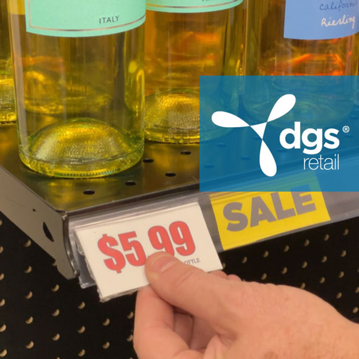 Plastic Label Holder for Gondola Shelving Shelf Talker DGS Retail