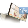 plastic sign holder for gondola shelving topper header signs at retail stores  shown with a food advertisement