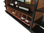 wood crate liquor display shelf