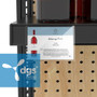 Wine shelf talker, shown attached to gondola shelf.