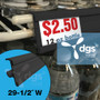 price tag molding for double wire cooler freezer shelves that is 29.5 inches wide