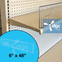 gondola shelf wire front fence used with dividers on retail shelving