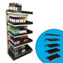 gravity flow liquor store gondola shelving with wine bottles