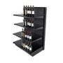Lozier Gondola Shelving Wall Display With 4 Shelves, Black 48W 54H 19D
