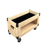 Classic Wood Orchard Display Bin With Shelf, Casters 36W 24H 16D