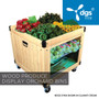 Classic Wood Orchard Display Bin With 4 Shelves, Casters 36W 36H 36D