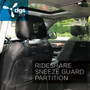Safety partition sneeze guard for cars, Uber, Lyft or Taxi that's manufactured by DGS Retail