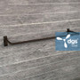 rust color industrial pipe clothing hanger racks for slatwall displays at retail stores
