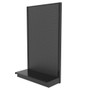 black metal gondola shelving wall display for convenience stores and liquor stores