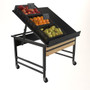 low cost produce display table for grocery stores and supermarkets