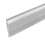 clear plastic shelf strip label holder for use on a gondola shelf edge at retail stores